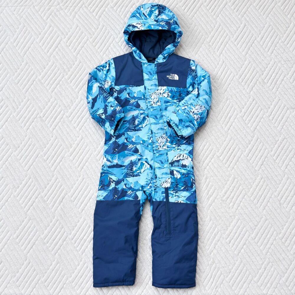 The North Face Baby 18-24M Freedom DryVent Snow Suit Acoustic Blue Snow Print